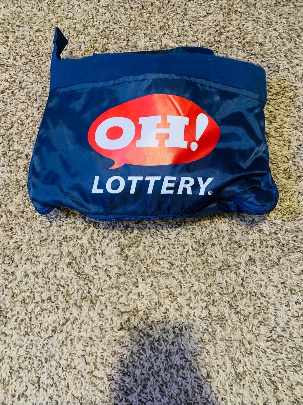 OH! Lottery Blanket That Folds Into Bag Never Used (Collectible)